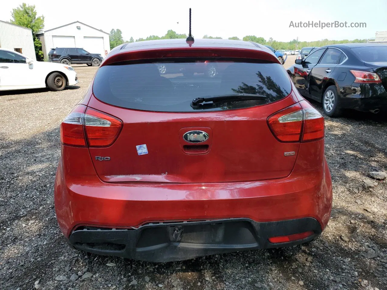 2014 Kia Rio Lx Red vin: KNADM5A31E6961512