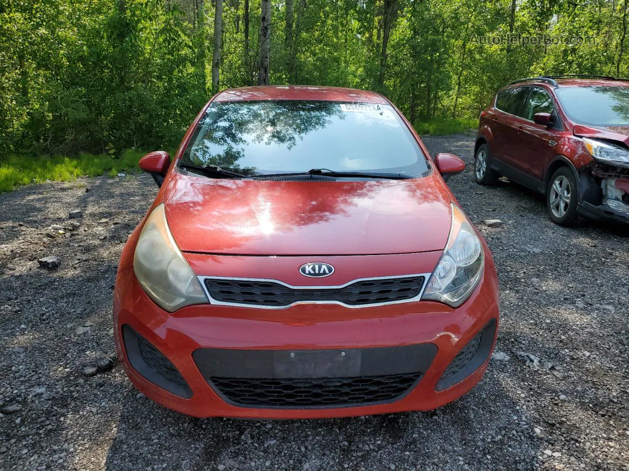 2014 Kia Rio Lx Red vin: KNADM5A31E6961512