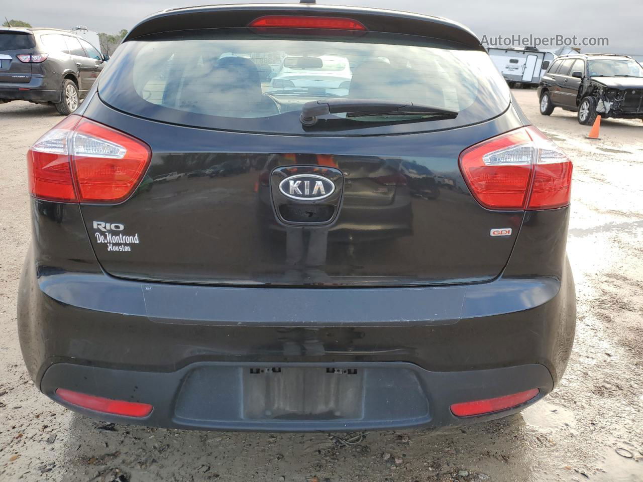 2013 Kia Rio Lx Black vin: KNADM5A32D6103805