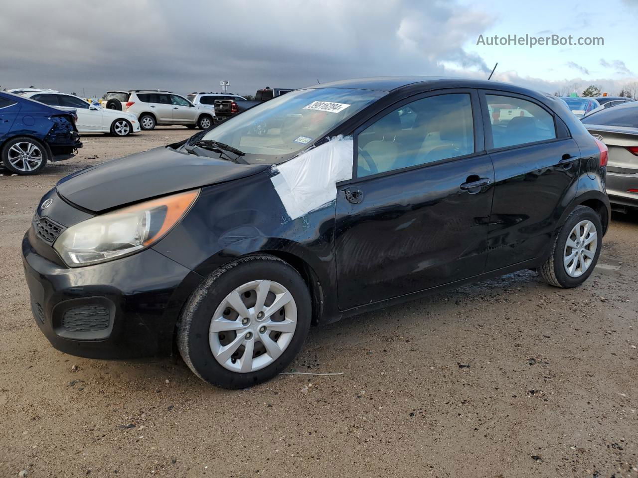 2013 Kia Rio Lx Black vin: KNADM5A32D6103805