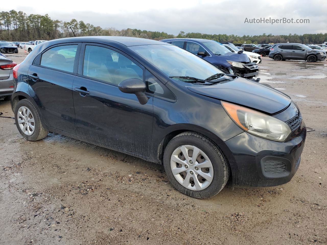 2013 Kia Rio Lx Black vin: KNADM5A32D6103805