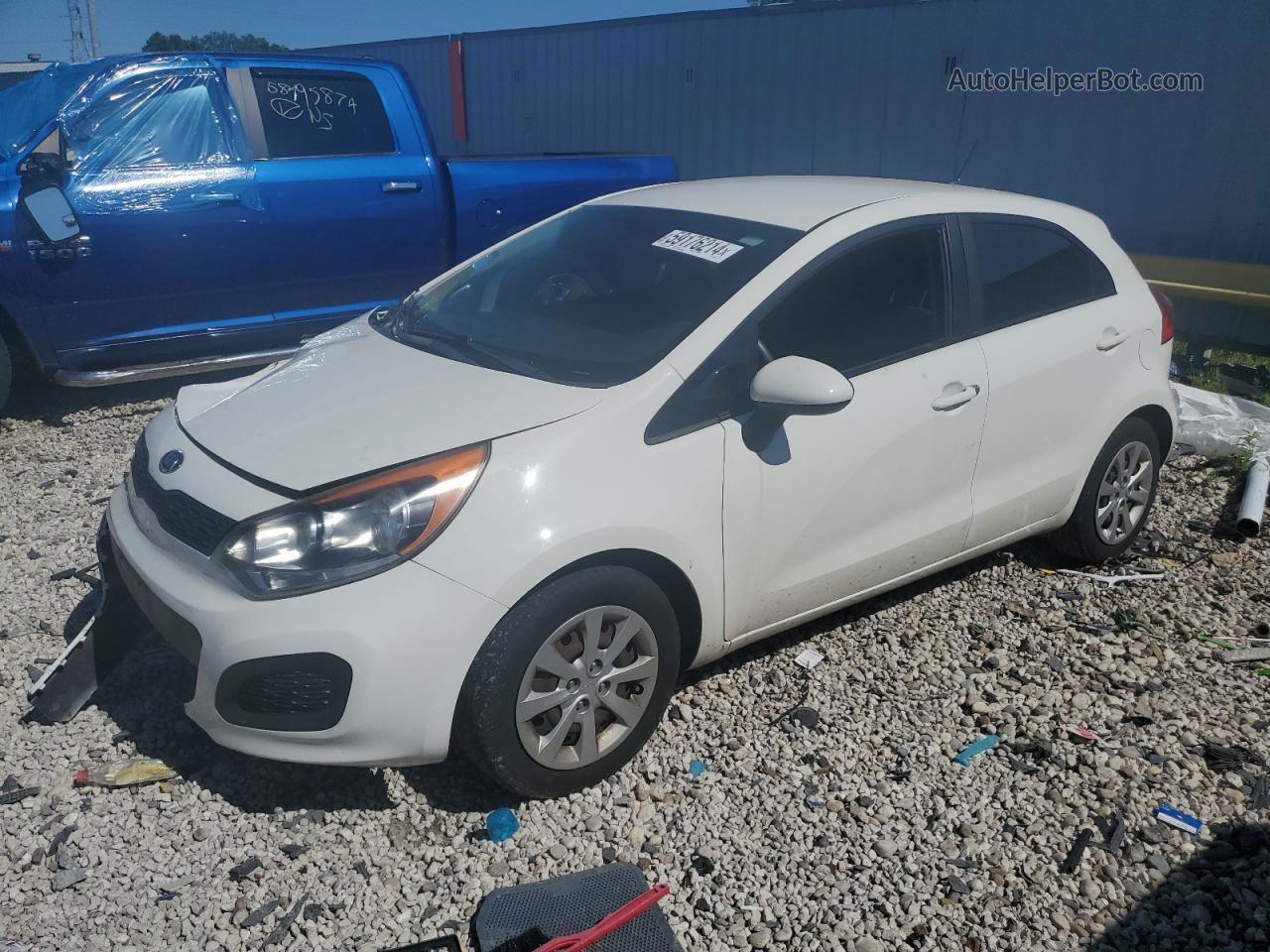 2013 Kia Rio Lx Белый vin: KNADM5A32D6124184