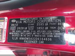 2013 Kia Rio Lx Red vin: KNADM5A32D6164636