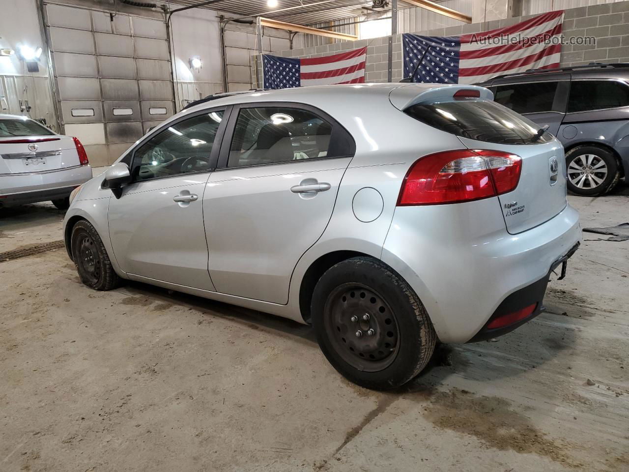 2013 Kia Rio Lx Silver vin: KNADM5A32D6226682