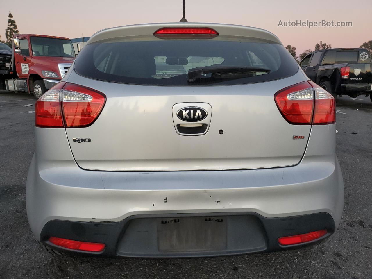 2013 Kia Rio Lx Silver vin: KNADM5A32D6226746