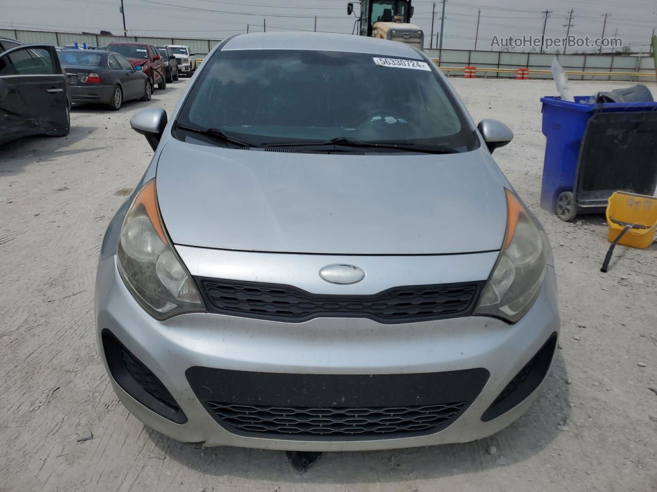 2013 Kia Rio Lx Silver vin: KNADM5A32D6229372