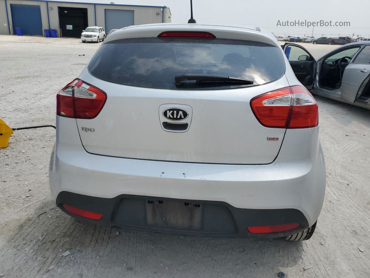 2013 Kia Rio Lx Silver vin: KNADM5A32D6229372