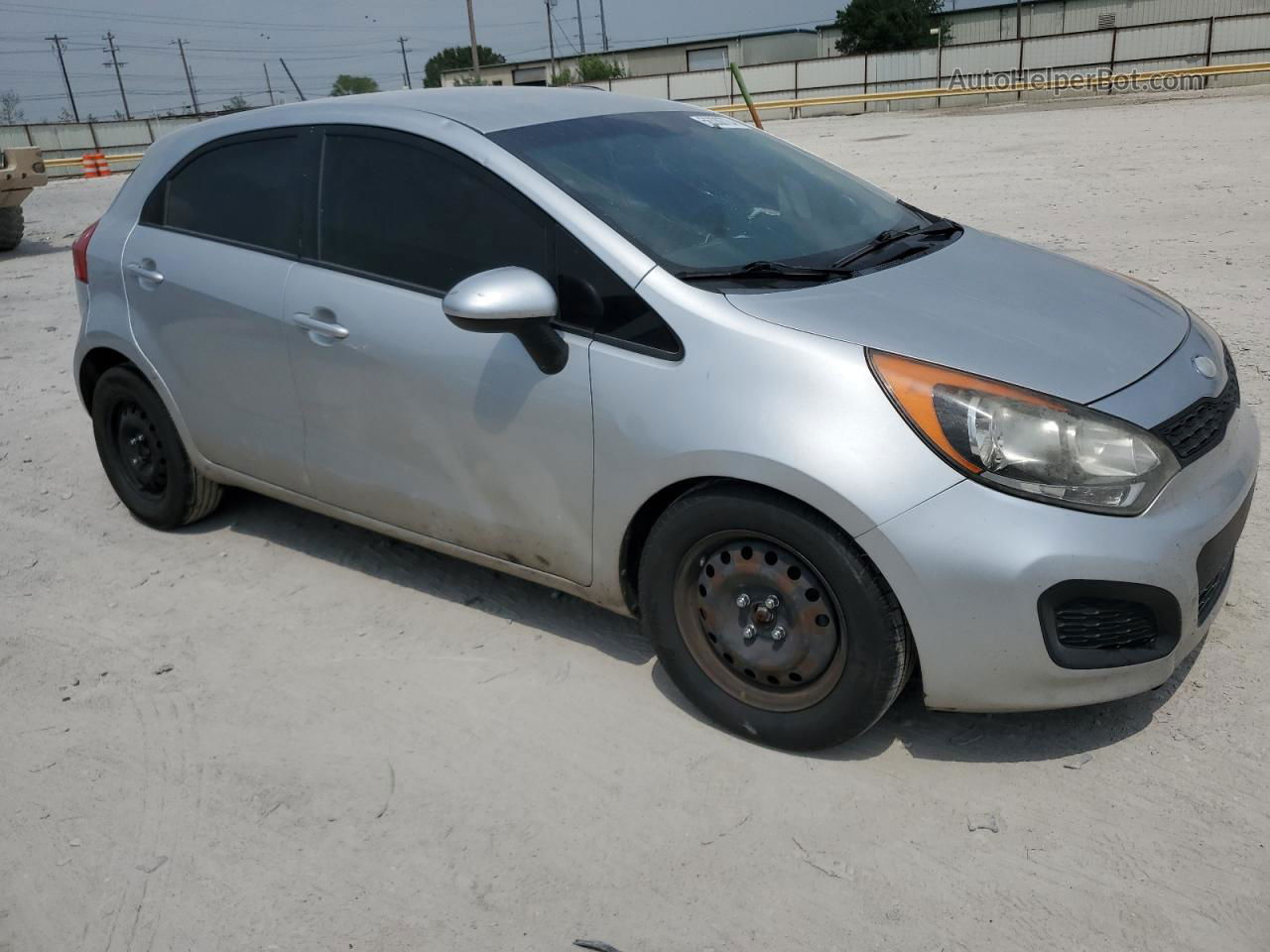 2013 Kia Rio Lx Silver vin: KNADM5A32D6229372