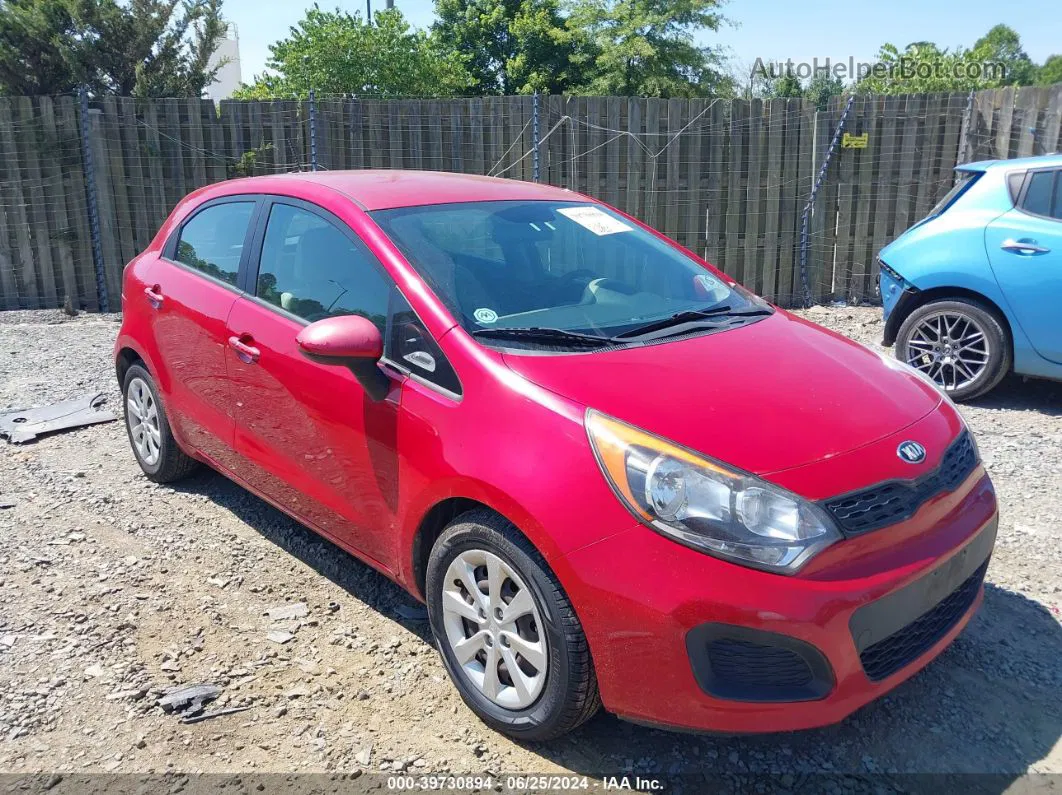 2013 Kia Rio Lx Red vin: KNADM5A32D6276045