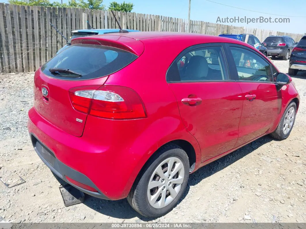 2013 Kia Rio Lx Red vin: KNADM5A32D6276045