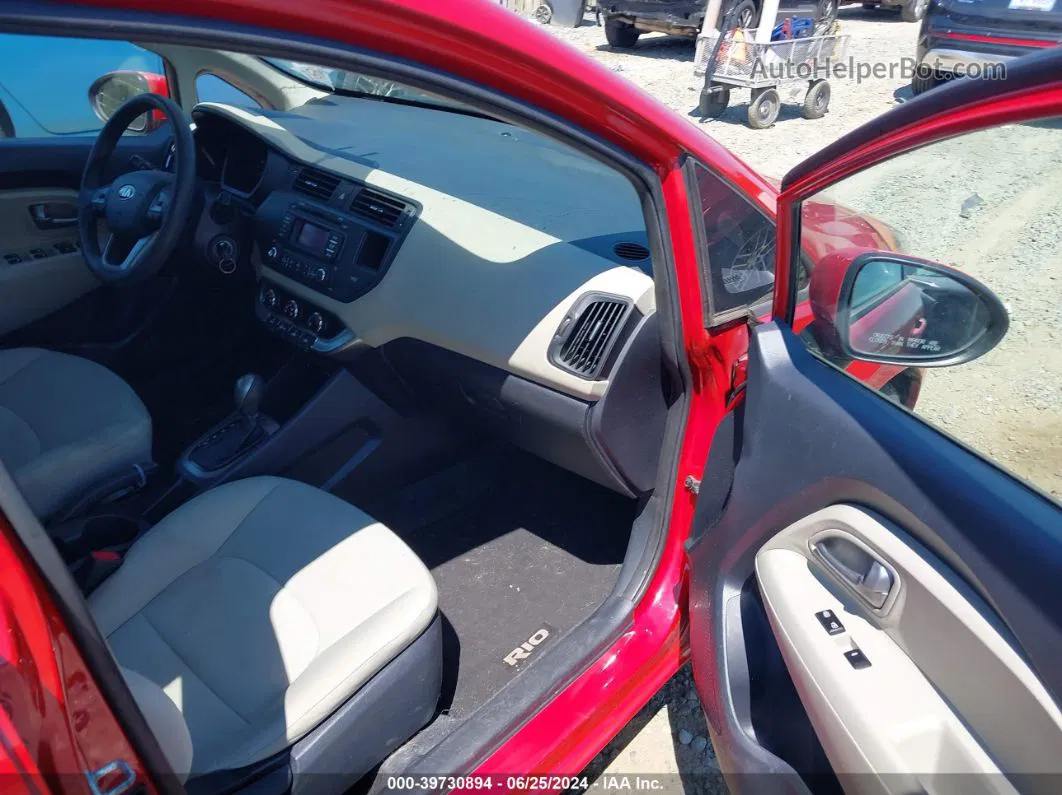 2013 Kia Rio Lx Red vin: KNADM5A32D6276045