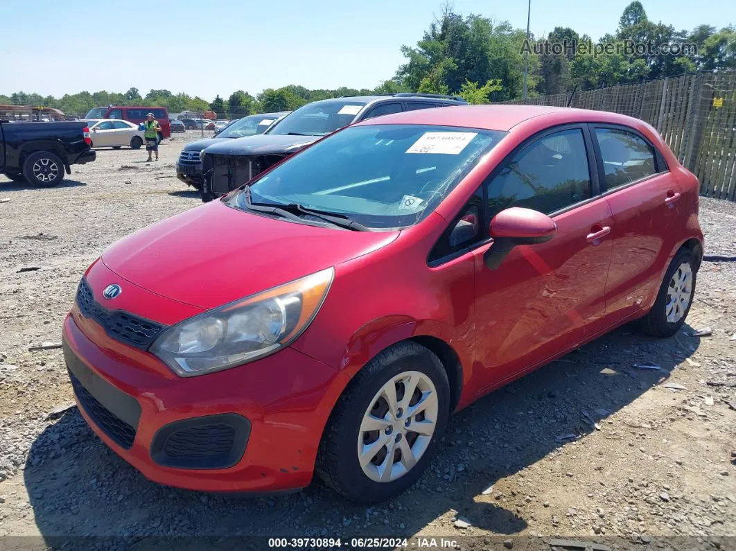 2013 Kia Rio Lx Red vin: KNADM5A32D6276045