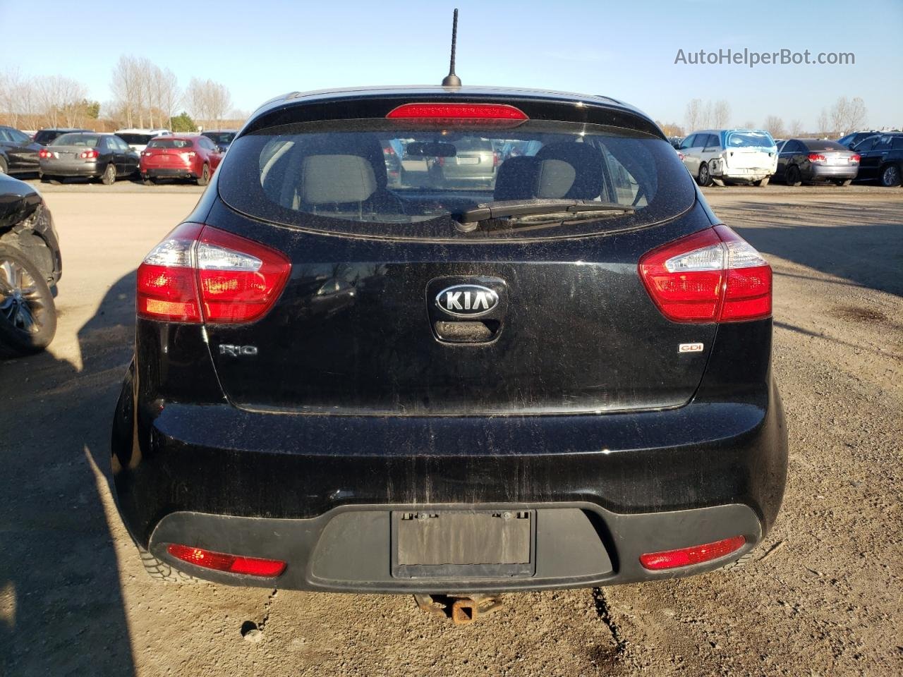 2014 Kia Rio Lx Черный vin: KNADM5A32E6926994