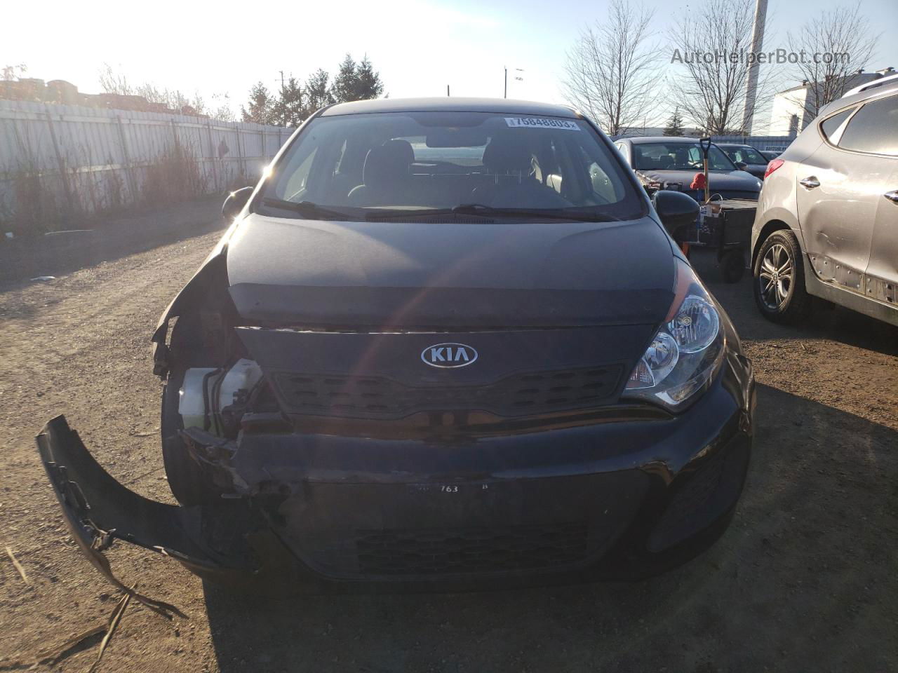 2014 Kia Rio Lx Черный vin: KNADM5A32E6926994