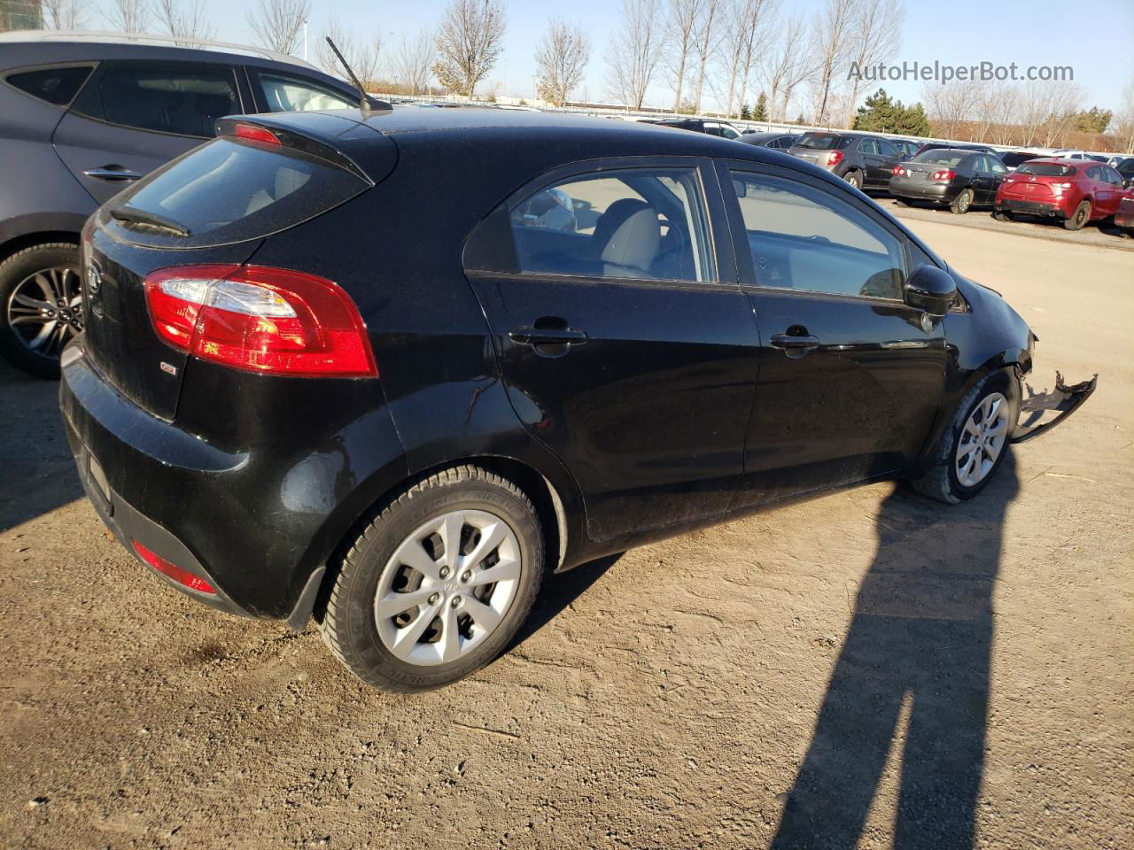 2014 Kia Rio Lx Black vin: KNADM5A32E6926994