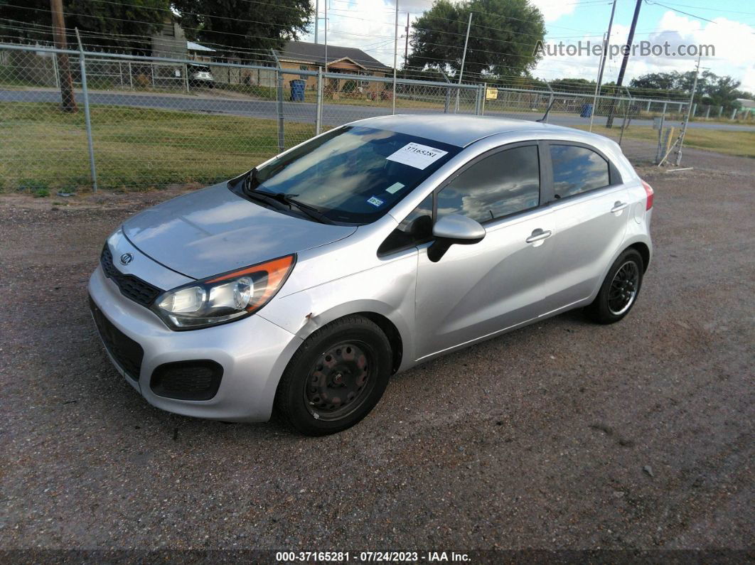 2013 Kia Rio Lx Silver vin: KNADM5A33D6103313