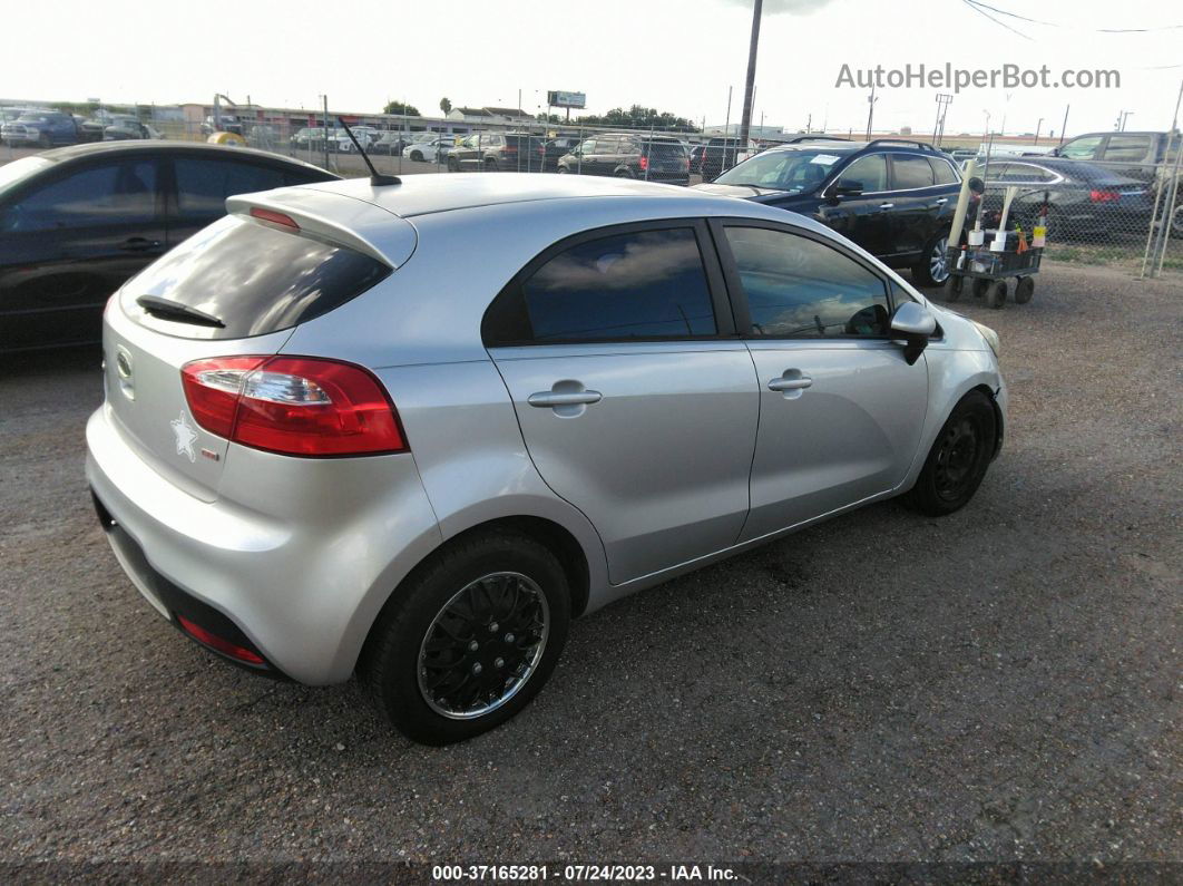 2013 Kia Rio Lx Silver vin: KNADM5A33D6103313