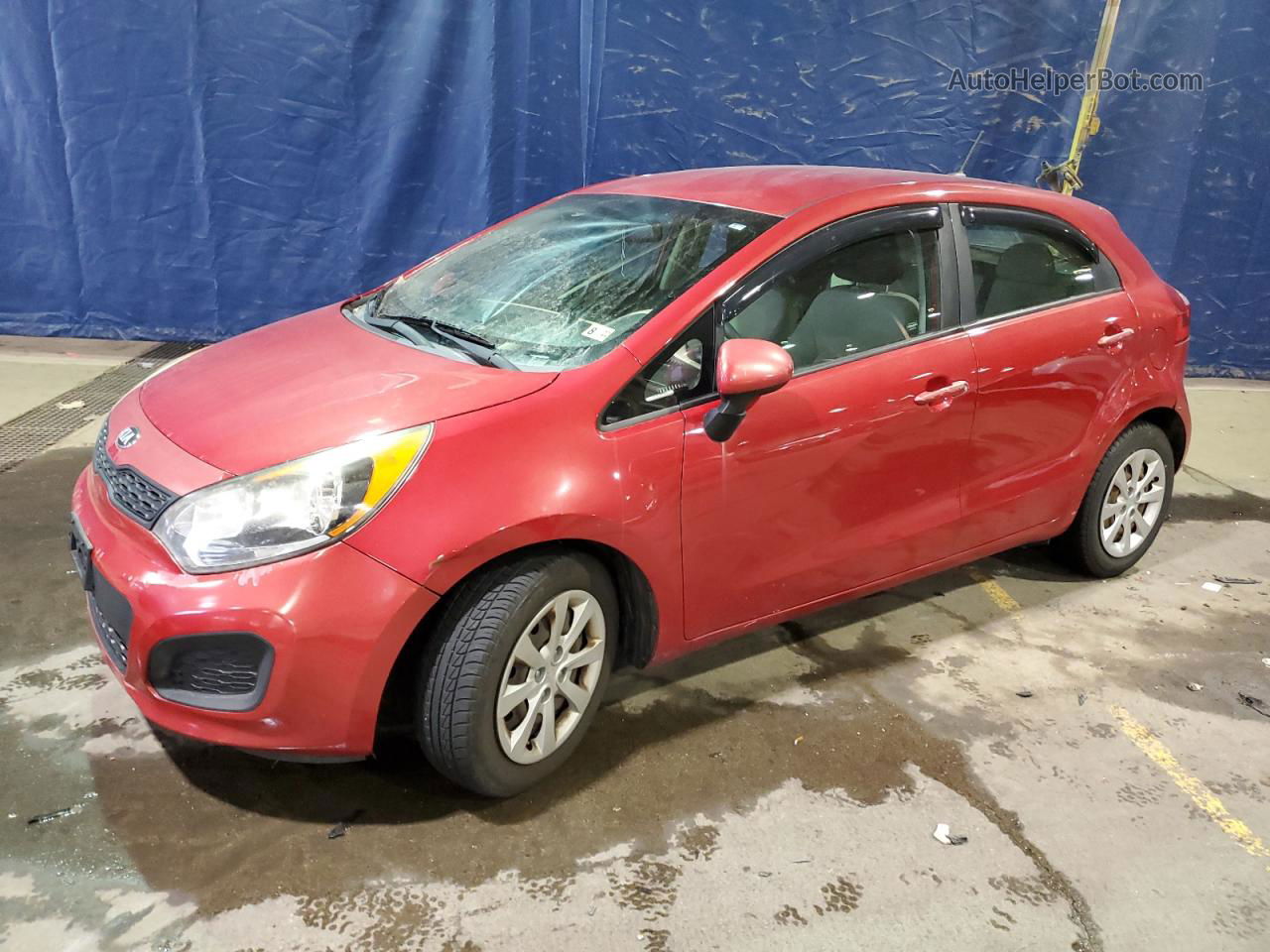 2013 Kia Rio Lx Red vin: KNADM5A33D6152320