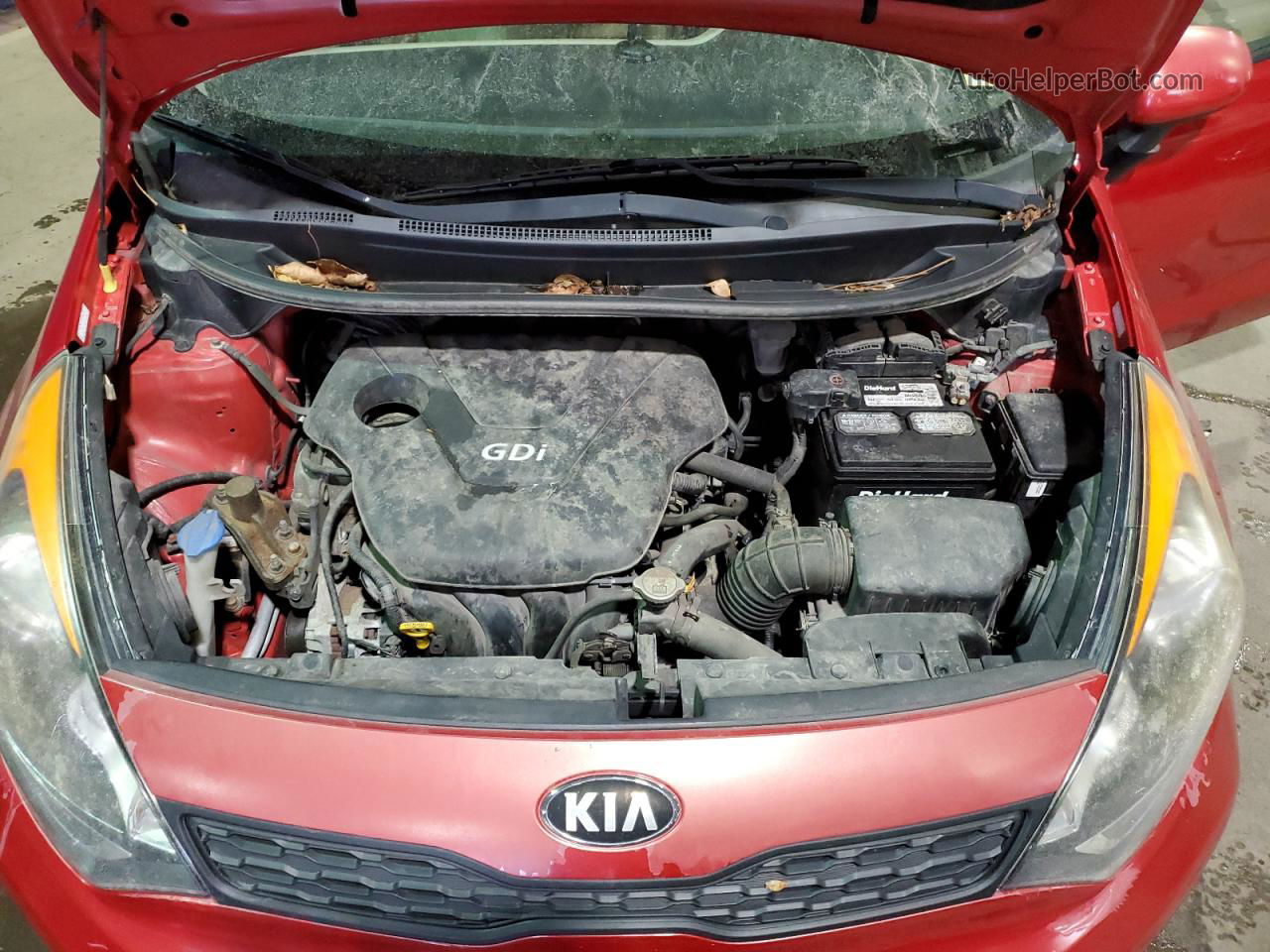 2013 Kia Rio Lx Red vin: KNADM5A33D6152320