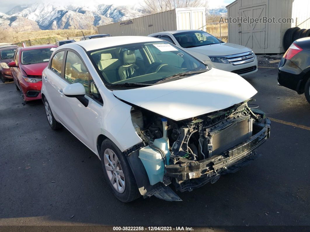 2013 Kia Rio Lx White vin: KNADM5A33D6169411