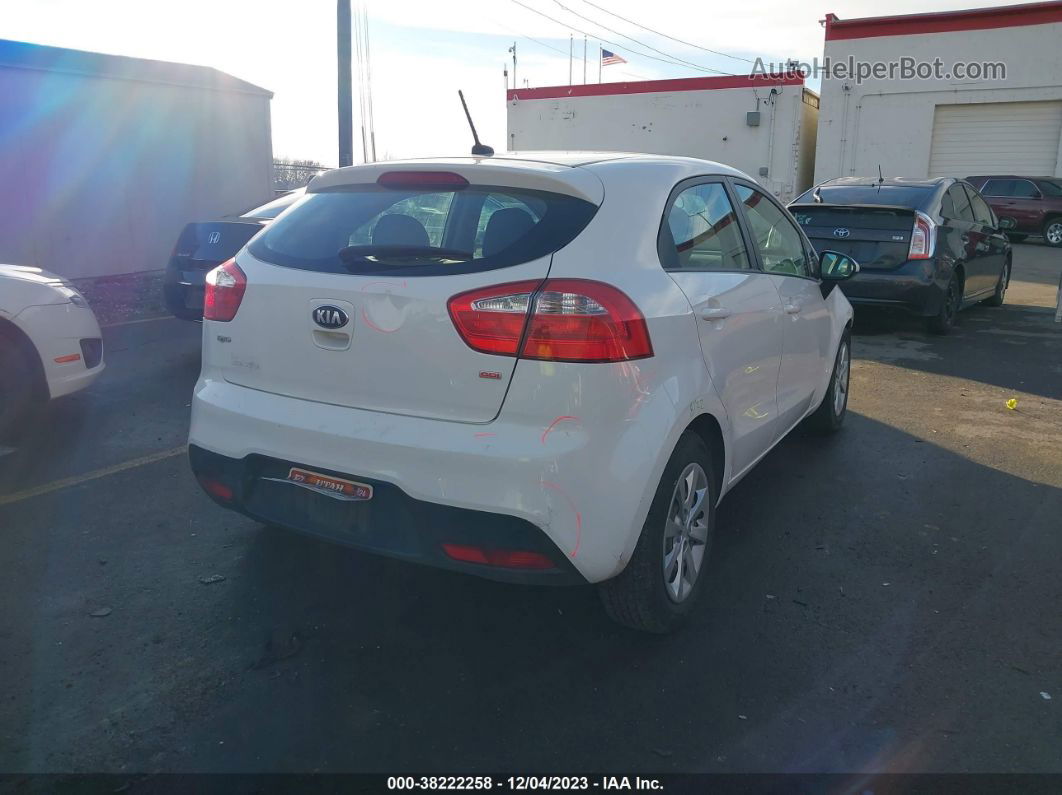 2013 Kia Rio Lx White vin: KNADM5A33D6169411