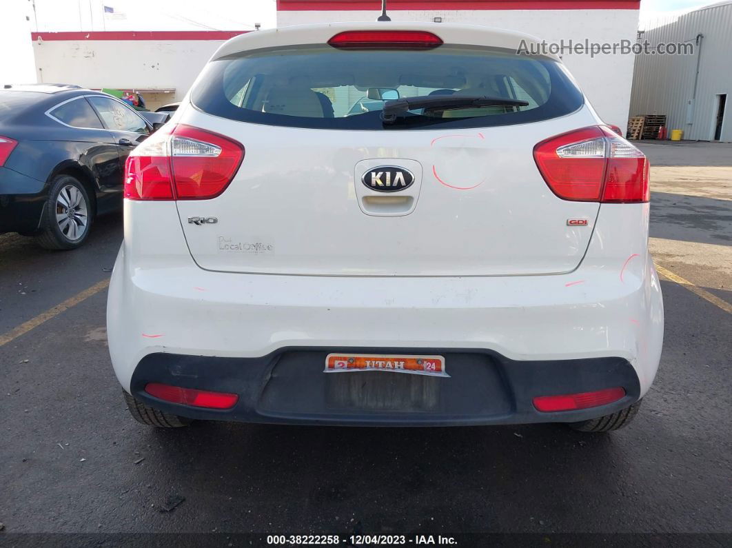 2013 Kia Rio Lx White vin: KNADM5A33D6169411