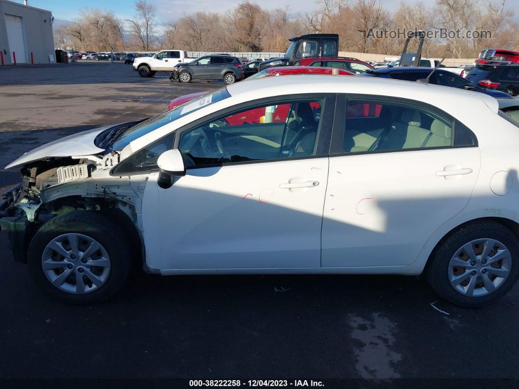 2013 Kia Rio Lx White vin: KNADM5A33D6169411