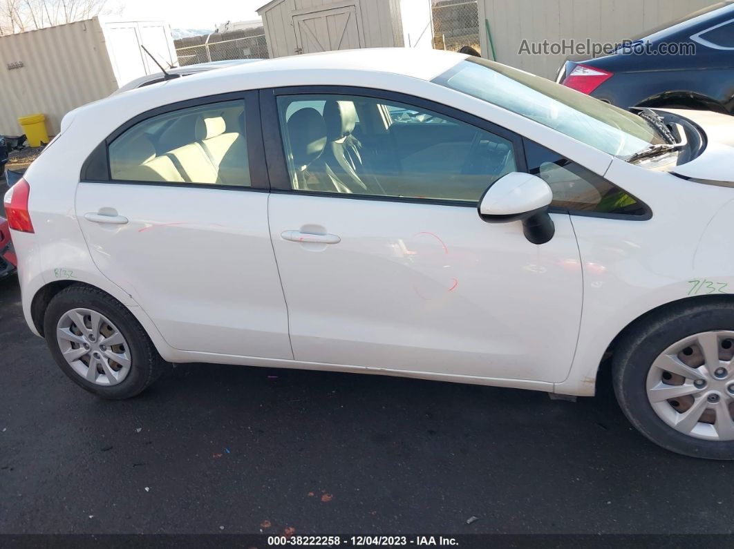 2013 Kia Rio Lx White vin: KNADM5A33D6169411