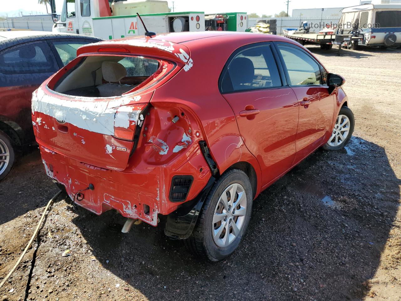 2013 Kia Rio Lx Red vin: KNADM5A33D6190615