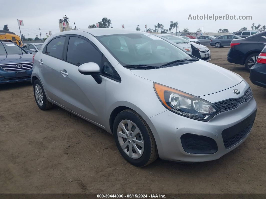 2013 Kia Rio Lx Silver vin: KNADM5A33D6229431