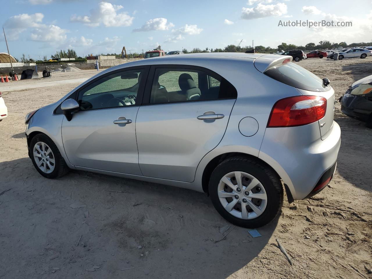 2013 Kia Rio Lx Silver vin: KNADM5A33D6235584