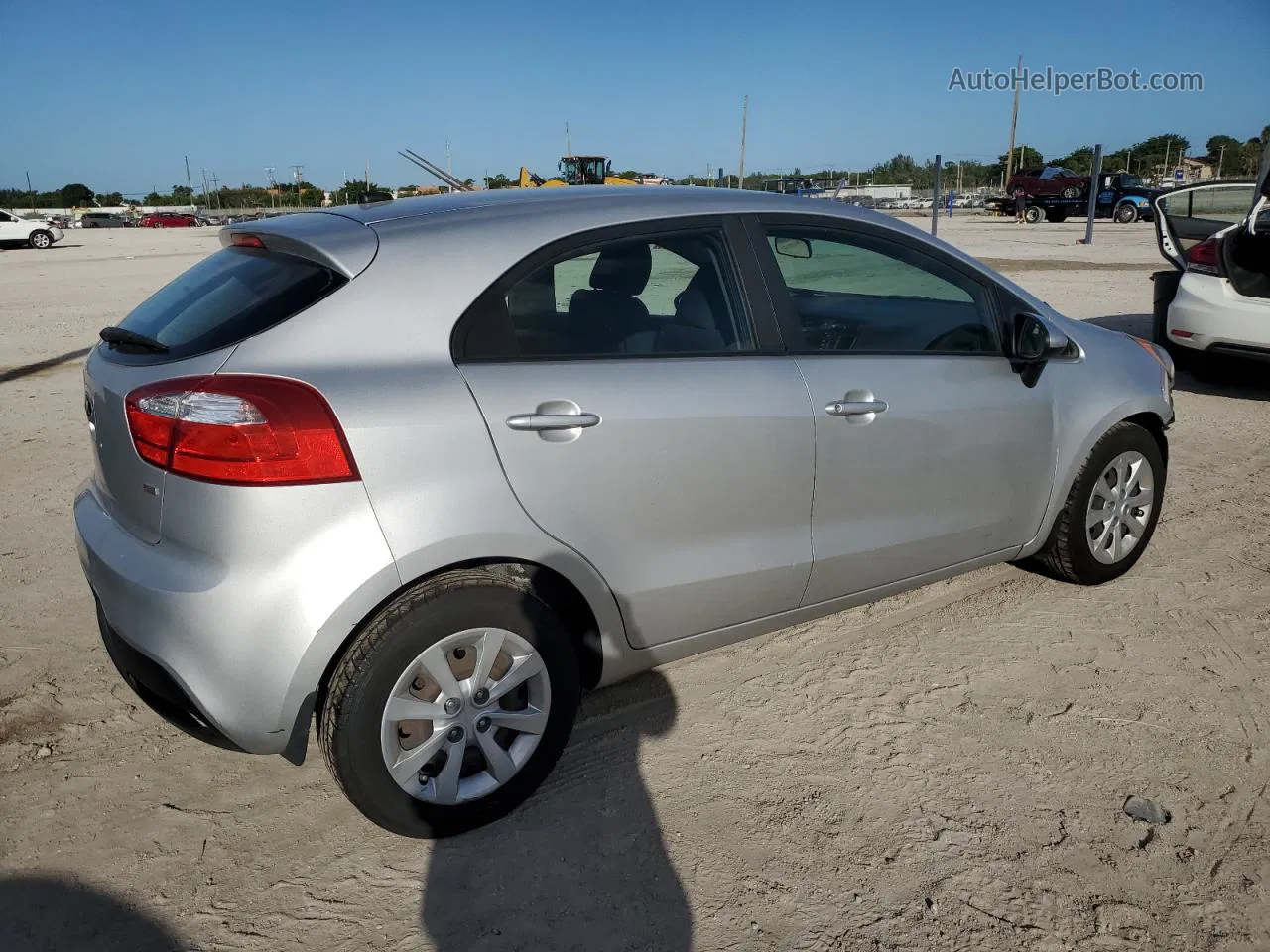 2013 Kia Rio Lx Silver vin: KNADM5A33D6235584