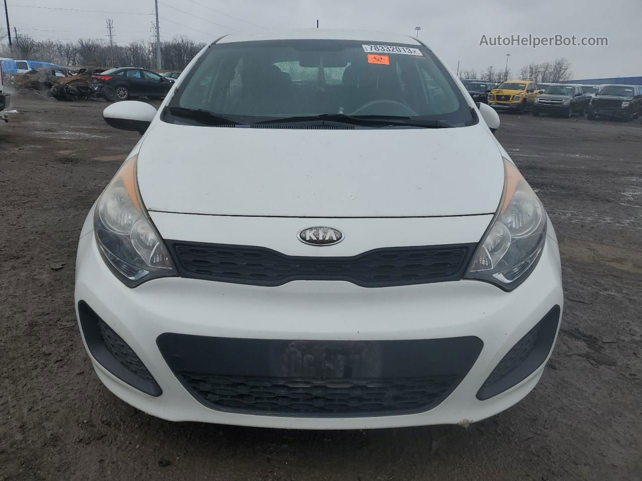 2013 Kia Rio Lx Белый vin: KNADM5A33D6247816