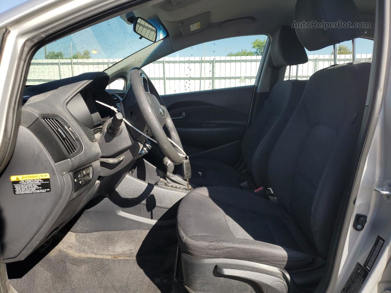 2014 Kia Rio Lx Silver vin: KNADM5A33E6359095