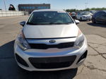 2014 Kia Rio Lx Silver vin: KNADM5A33E6359095