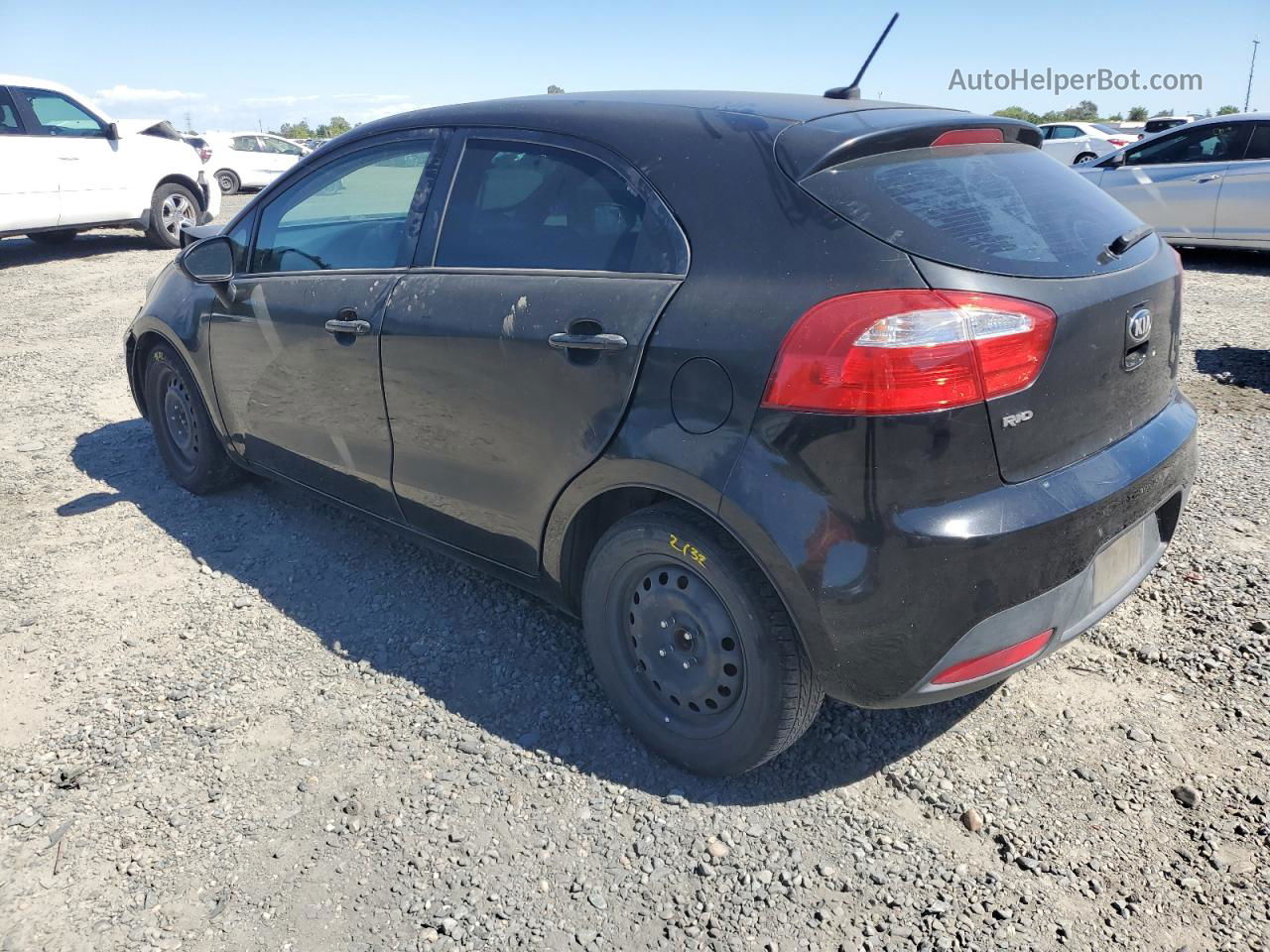 2014 Kia Rio Lx Black vin: KNADM5A33E6359789