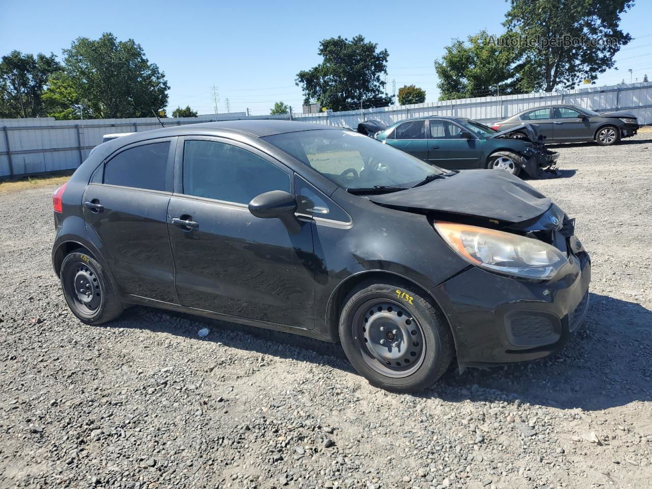 2014 Kia Rio Lx Black vin: KNADM5A33E6359789