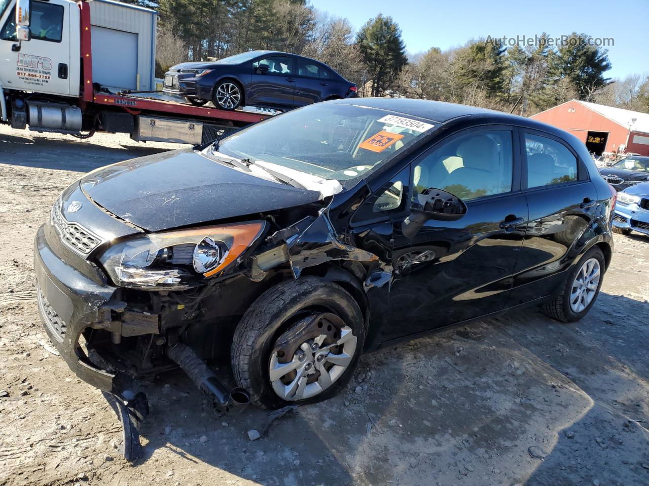 2013 Kia Rio Lx Black vin: KNADM5A34D6111114