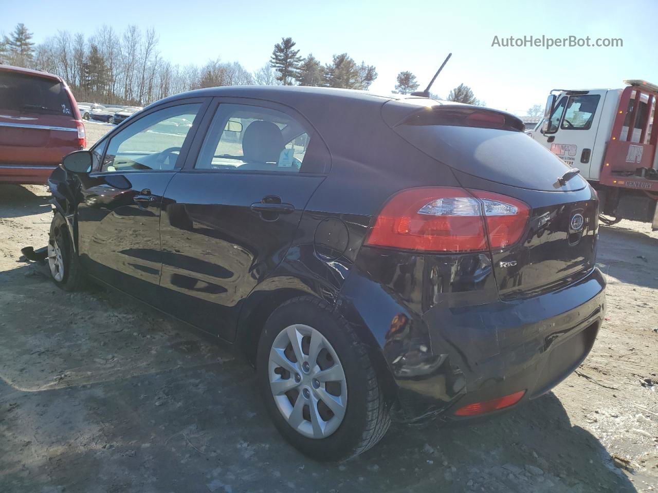 2013 Kia Rio Lx Black vin: KNADM5A34D6111114