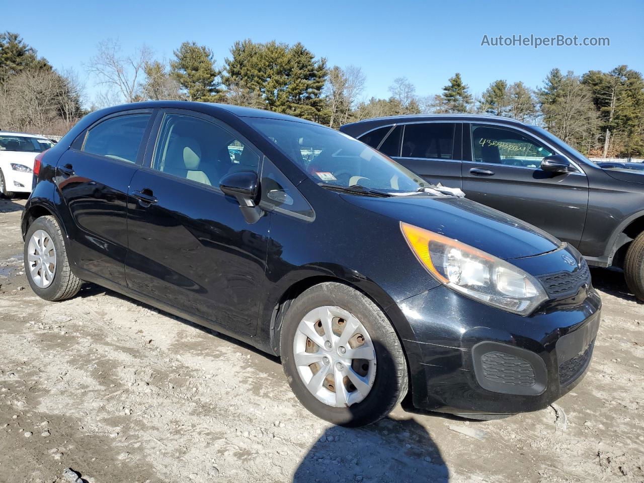 2013 Kia Rio Lx Black vin: KNADM5A34D6111114