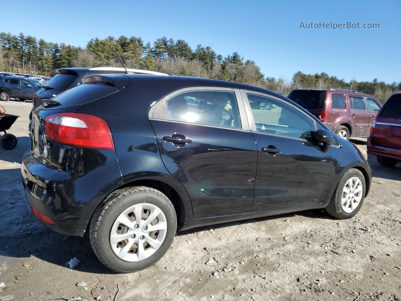 2013 Kia Rio Lx Black vin: KNADM5A34D6111114