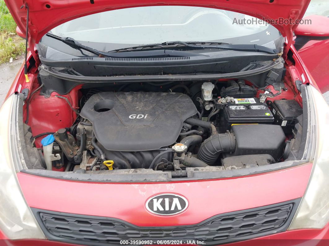 2013 Kia Rio Lx Red vin: KNADM5A34D6186945