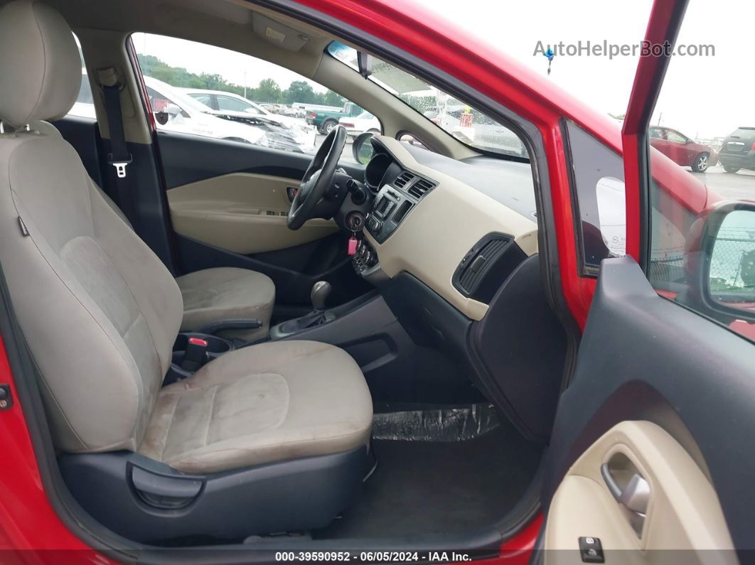 2013 Kia Rio Lx Red vin: KNADM5A34D6186945