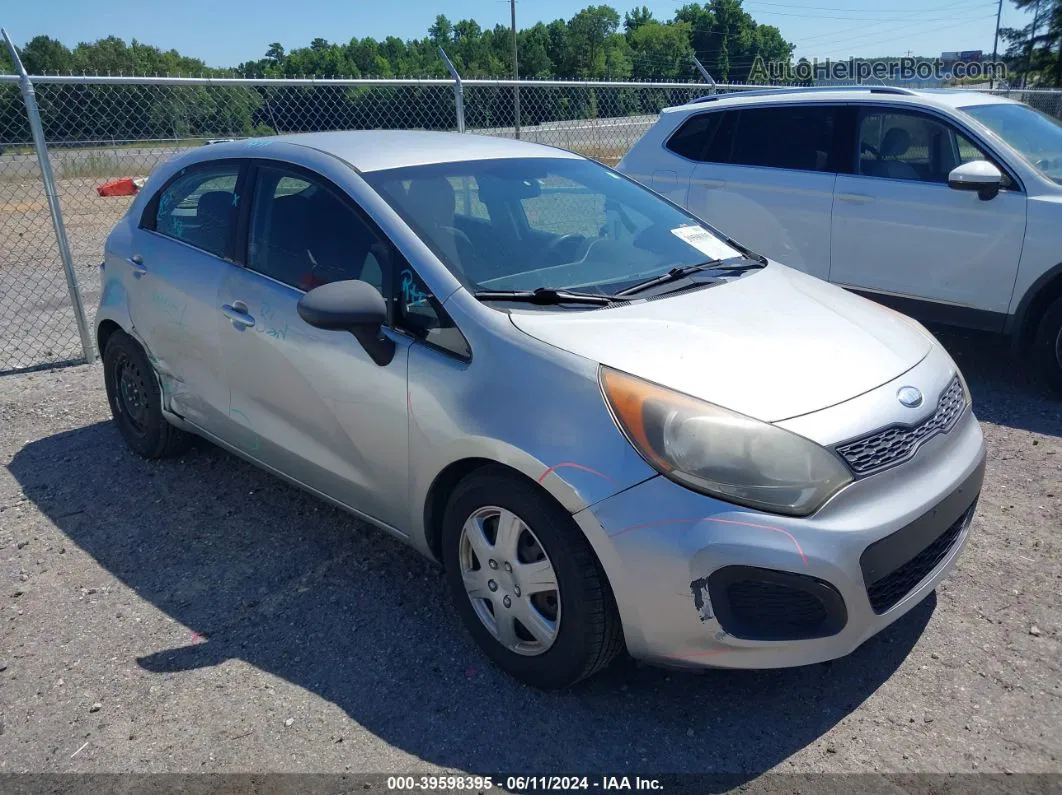 2013 Kia Rio Lx Silver vin: KNADM5A34D6224707