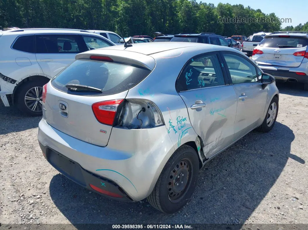 2013 Kia Rio Lx Silver vin: KNADM5A34D6224707