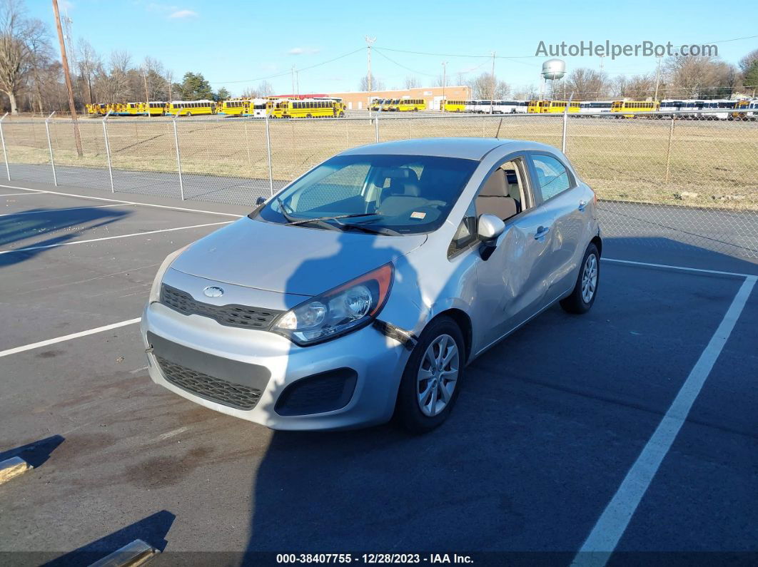 2013 Kia Rio Lx Silver vin: KNADM5A34D6226683