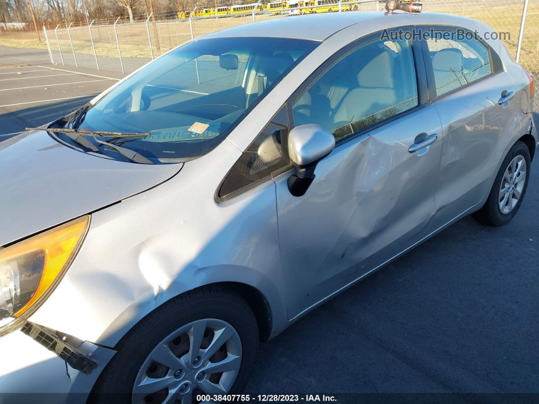 2013 Kia Rio Lx Silver vin: KNADM5A34D6226683