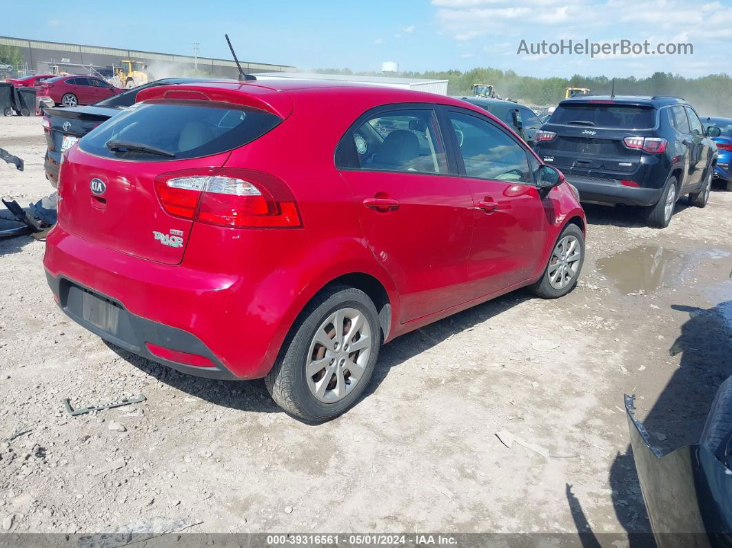 2013 Kia Rio Lx Red vin: KNADM5A34D6245301