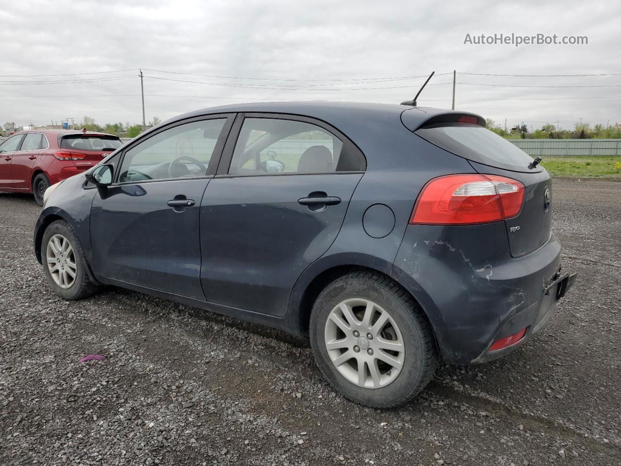 2013 Kia Rio Lx Blue vin: KNADM5A34D6832498