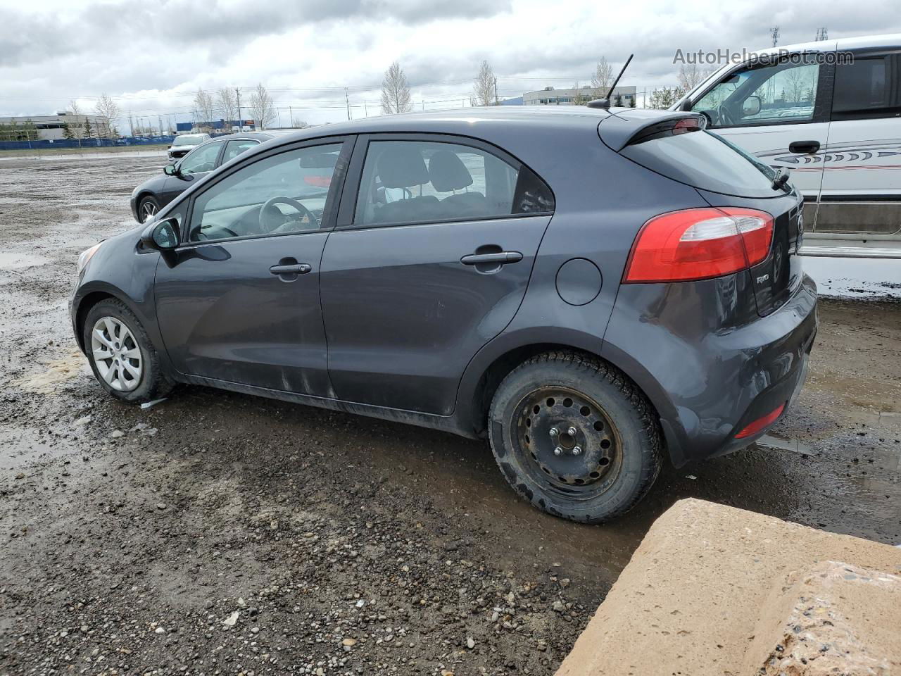 2013 Kia Rio Lx Gray vin: KNADM5A34D6861614